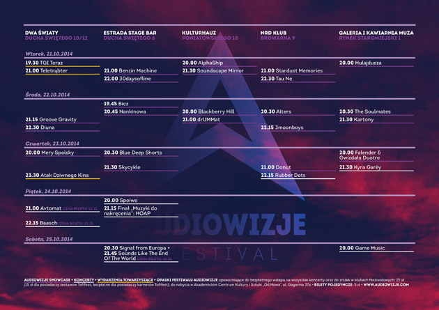 Download the programme of Audiowizje